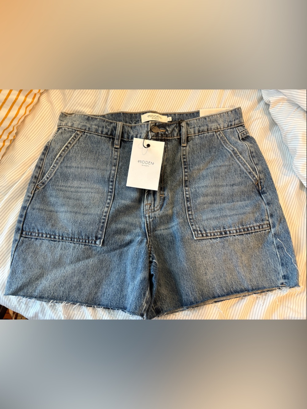 Hidden Denim High-Rise Blue Jean Shorts
